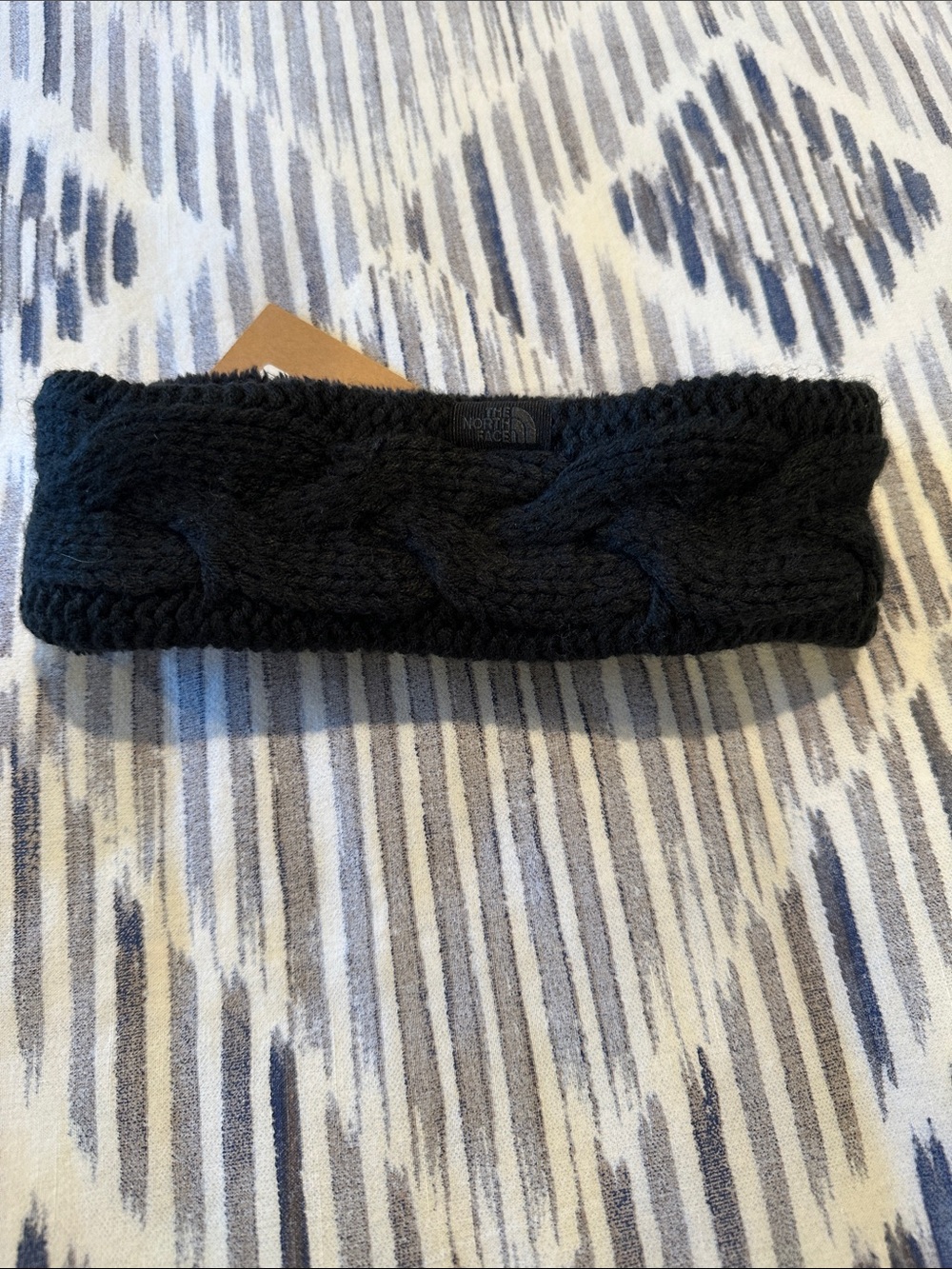 The North Face Black Cable Knit Ear Warmer Headband